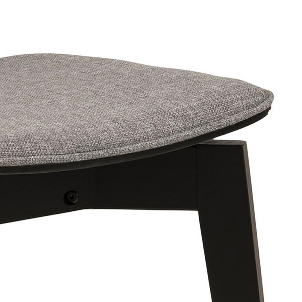 Krzesło Roxby tapicerowane szare/czarne - ACTONA